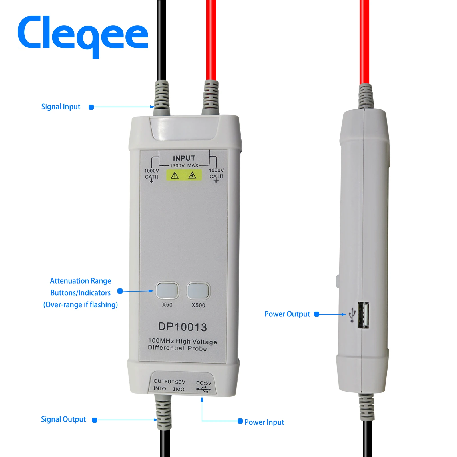 High Voltage Differential Probe 100Mhz 1300V - Cleqee 1300V 100MHz Hoogspanning Oscilloscoop +