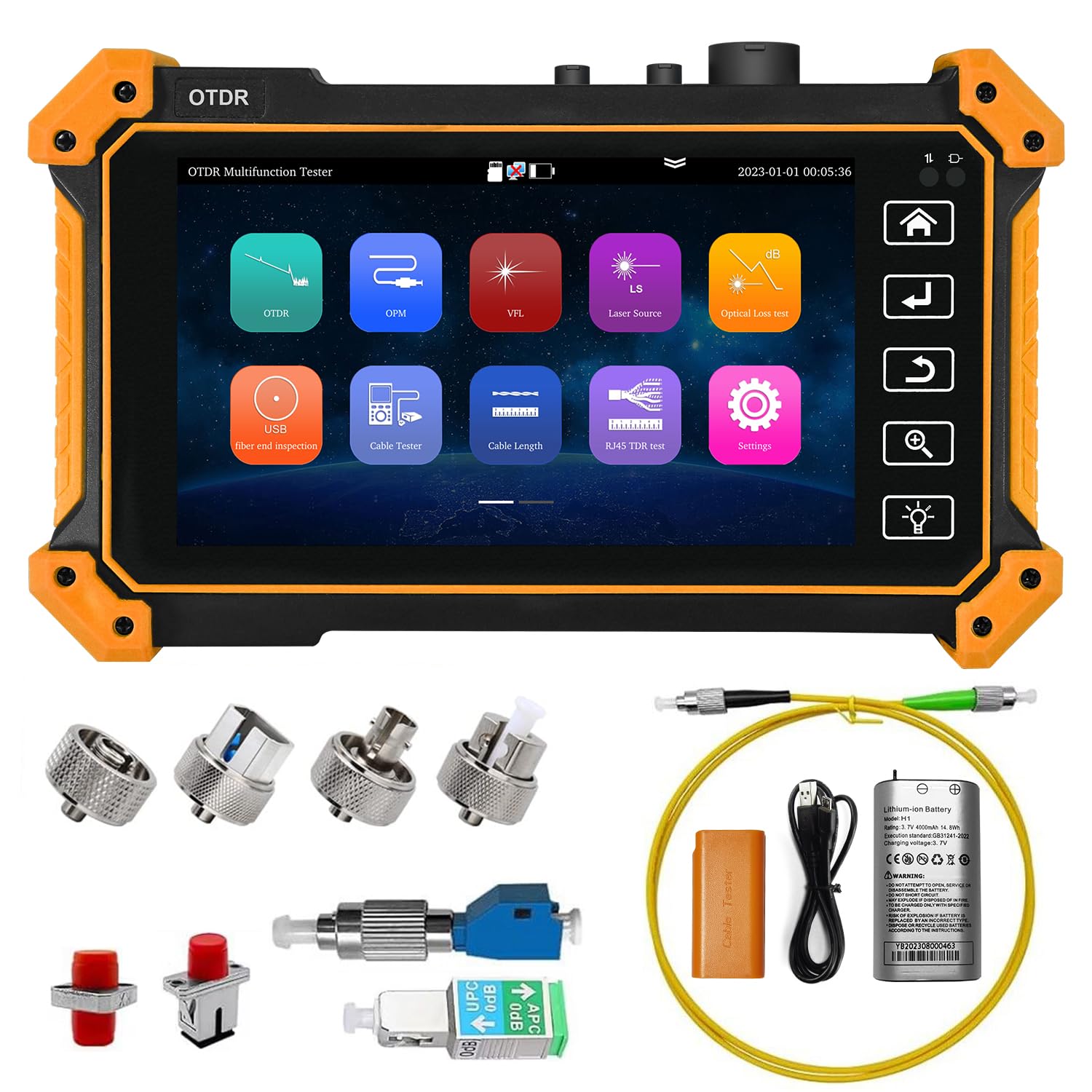 Optical Time Domain Reflectometer Otdr 1310 1550Nm - 5,5 inch OTDR Fiber Tester Optische