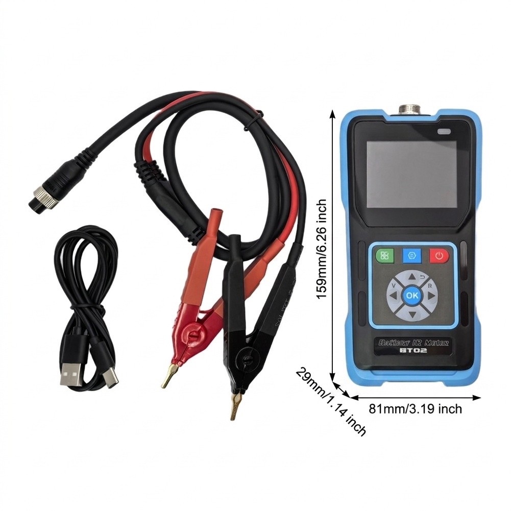 Battery Internal Resistance Tester Four Wire - BT02 Vierdraads Batterij Interne Weerstandstester 0-100V