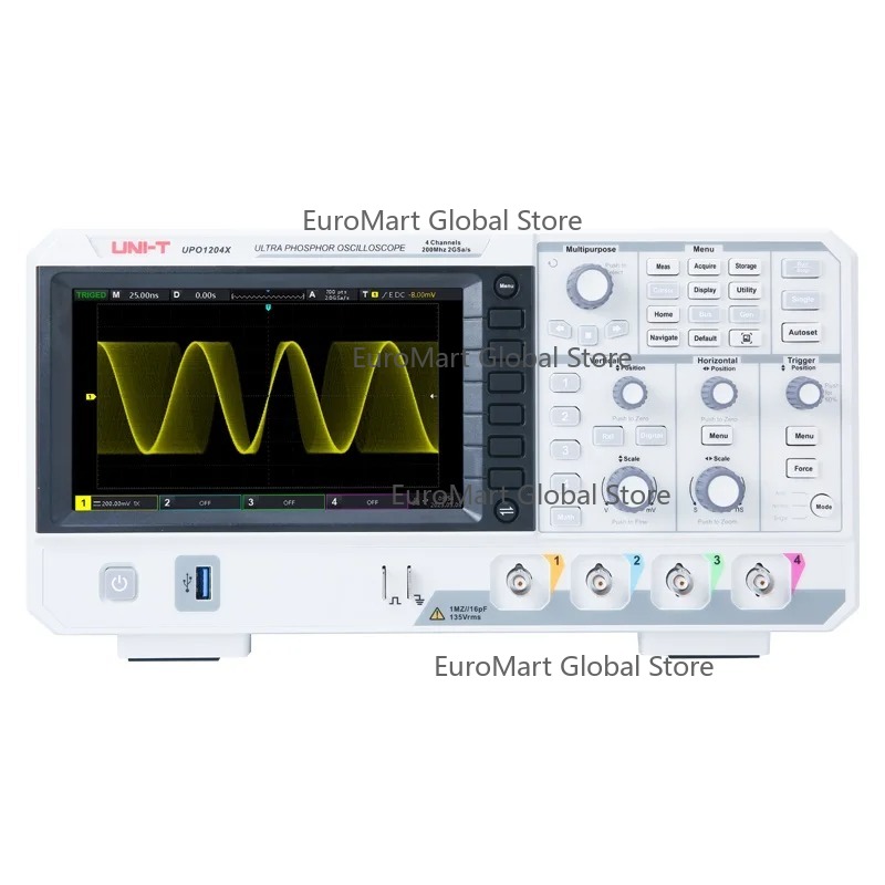 Digital Storage Oscilloscope 4 Channel 100Mhz - UPO1104X 100MHz Digitale Oscilloscoop 4 Kanaals