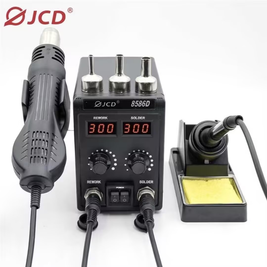 Smd Rework Station Hot Air Soldering 2 In 1 - JCD 8586D 2-in-1 Soldeerstation Heteluchtpistool LCD