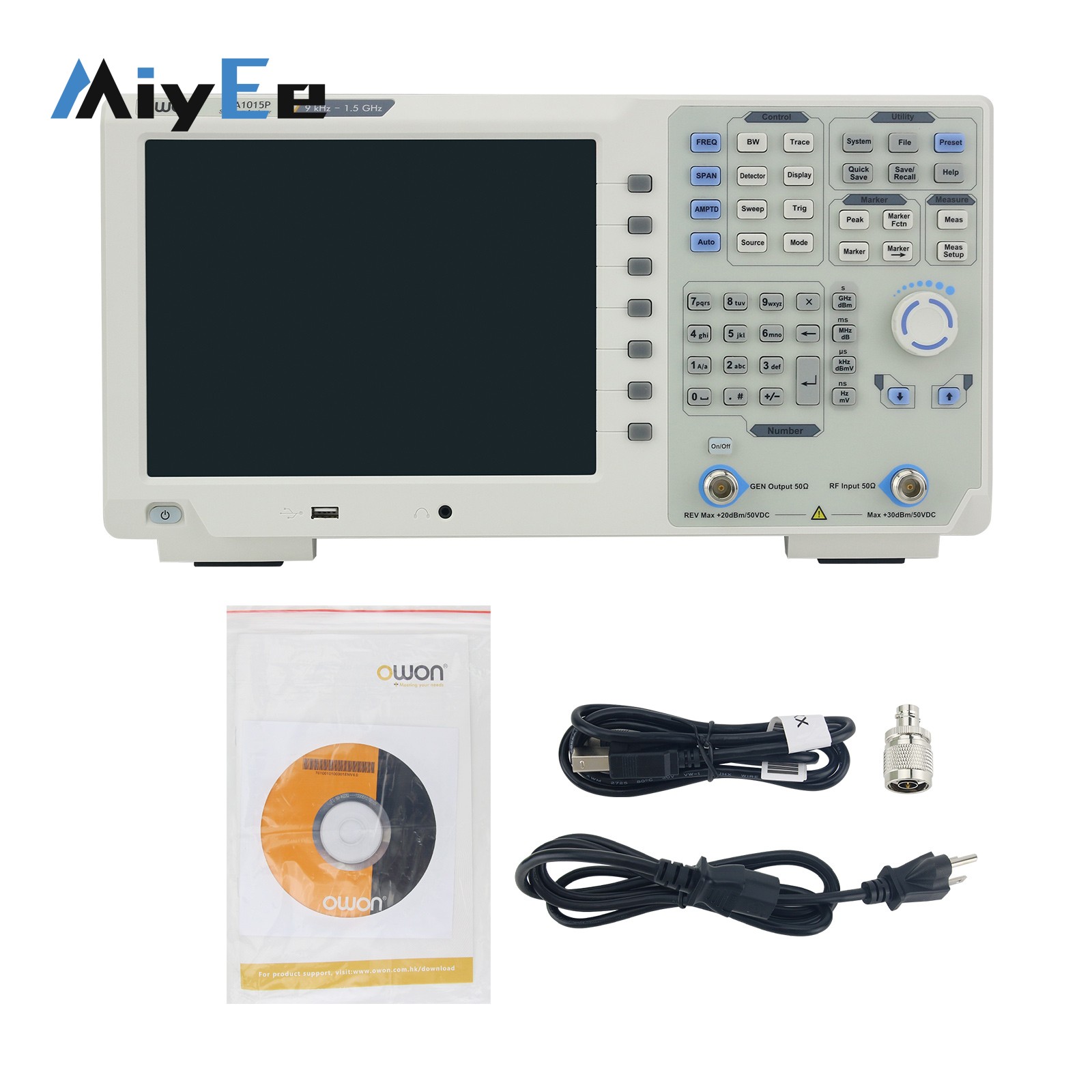Spectrum Analyzer Tracking Generator 1.5Ghz - OWON XSA1015P-TG XSA1032P-TG Spectrumanalysator met trackinggenerator,