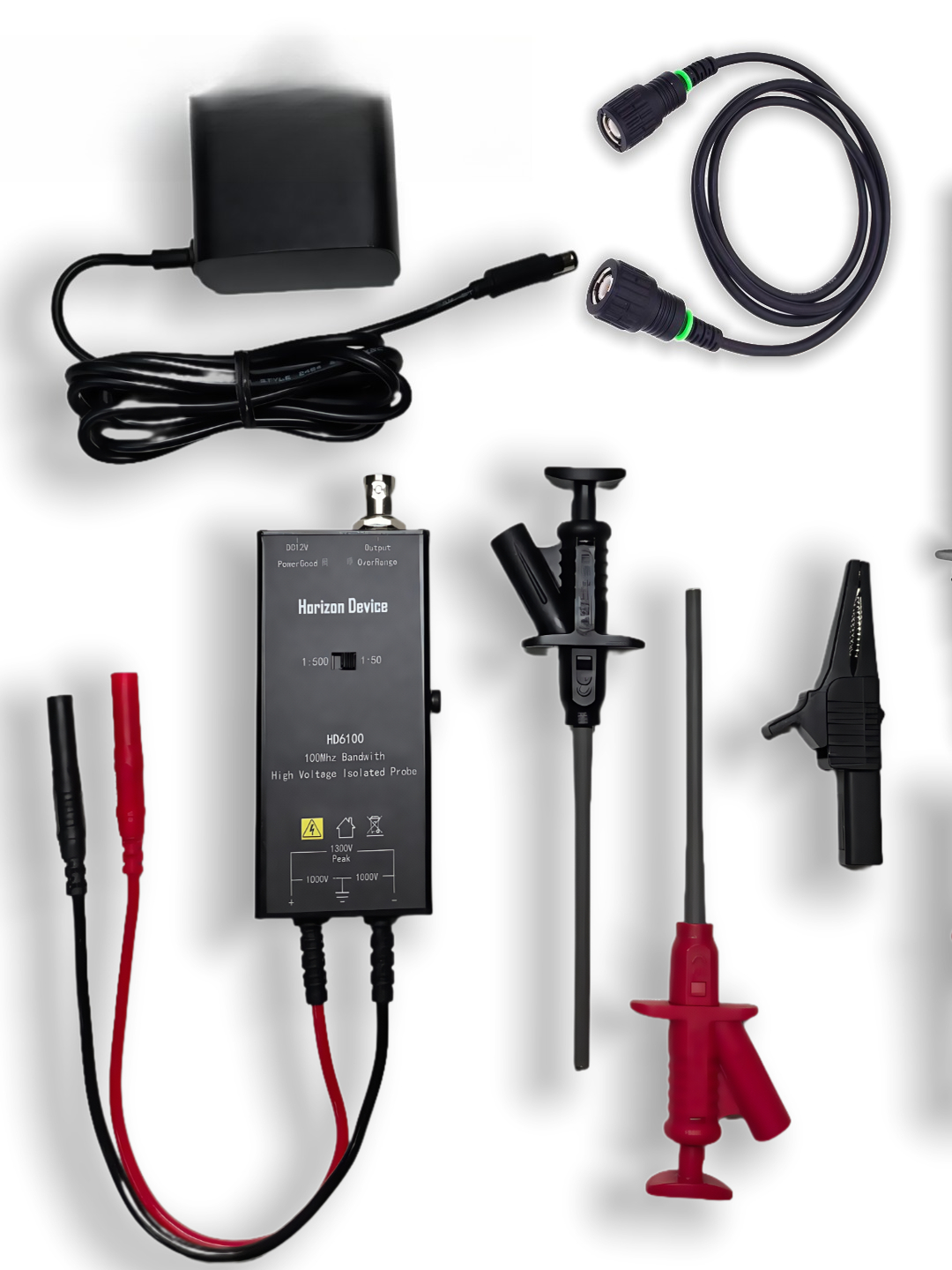 High Voltage Differential Probe 100Mhz 1300V - Actieve sonde Hoogspanning geïsoleerde differentiële sonde