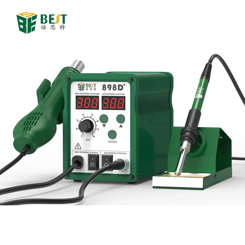 Smd Rework Station Hot Air Soldering 2 In 1 - BST-898d+ Digitaal Soldeerstation Nieuw 2-in-1 LED