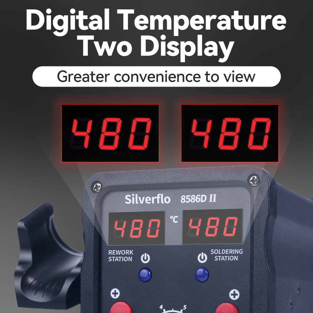 Silverflo 8586D soldeerstation - Smd Rework Station Hot Air Soldering 2 In 1 recensie en prijs