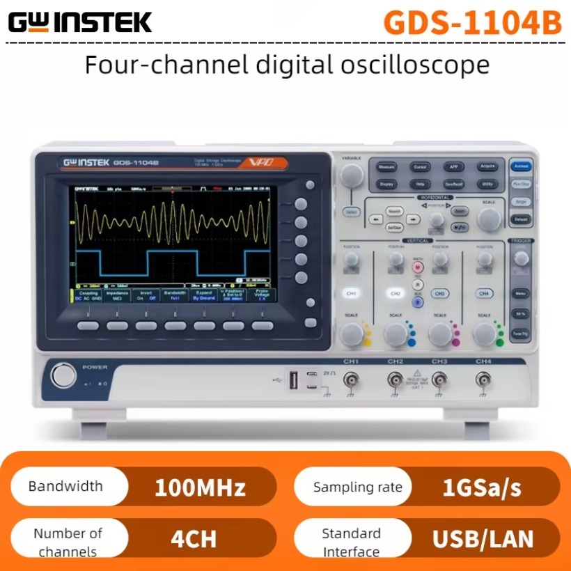 GWInstek digitale opslagoscill - Digital Storage Oscilloscope 4 Channel 100Mhz recensie en prijs