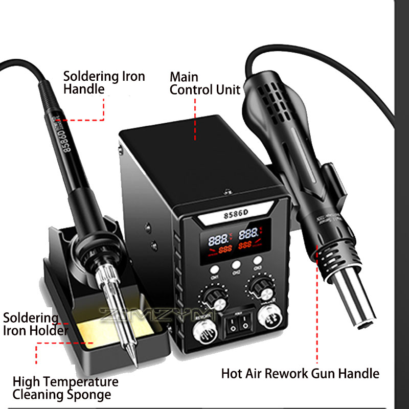 2-in-1 Hetelucht Soldeerstatio - Smd Rework Station Hot Air Soldering 2 In 1 recensie en prijs