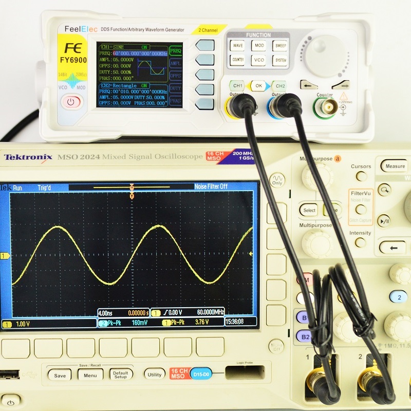 Feelelec FY6900 0-60MHz digita - Dual Channel Arbitrary Waveform Function Generator 60Mhz recensie en prijs