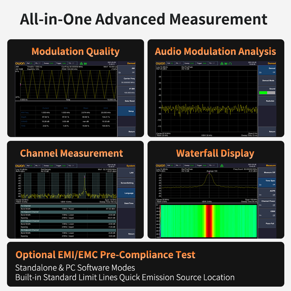 OWON Spectrumanalysator met tr - Spectrum Analyzer Tracking Generator 1.5Ghz recensie en prijs
