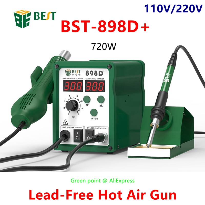 BST-898D + Led Display 2 In 1  - Smd Rework Station Hot Air Soldering 2 In 1 recensie en prijs