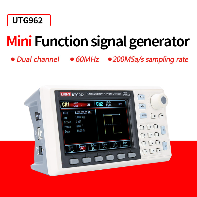 UNI-T UTG932E UTG962E Functie  - Dual Channel Arbitrary Waveform Function Generator 60Mhz recensie en prijs