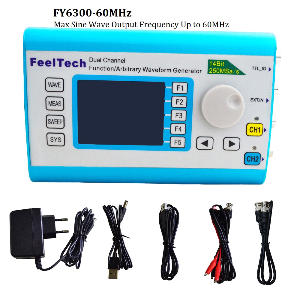 FY6300 Functie Willekeurige go - Dual Channel Arbitrary Waveform Function Generator 60Mhz recensie en prijs