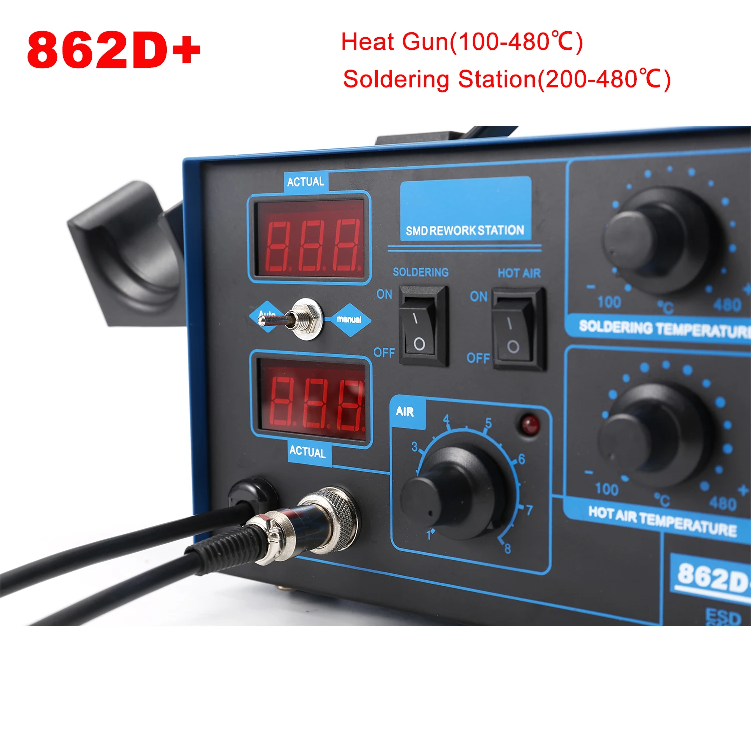 862D+ Soldeerstation 2-in-1 BG - Smd Rework Station Hot Air Soldering 2 In 1 recensie en prijs