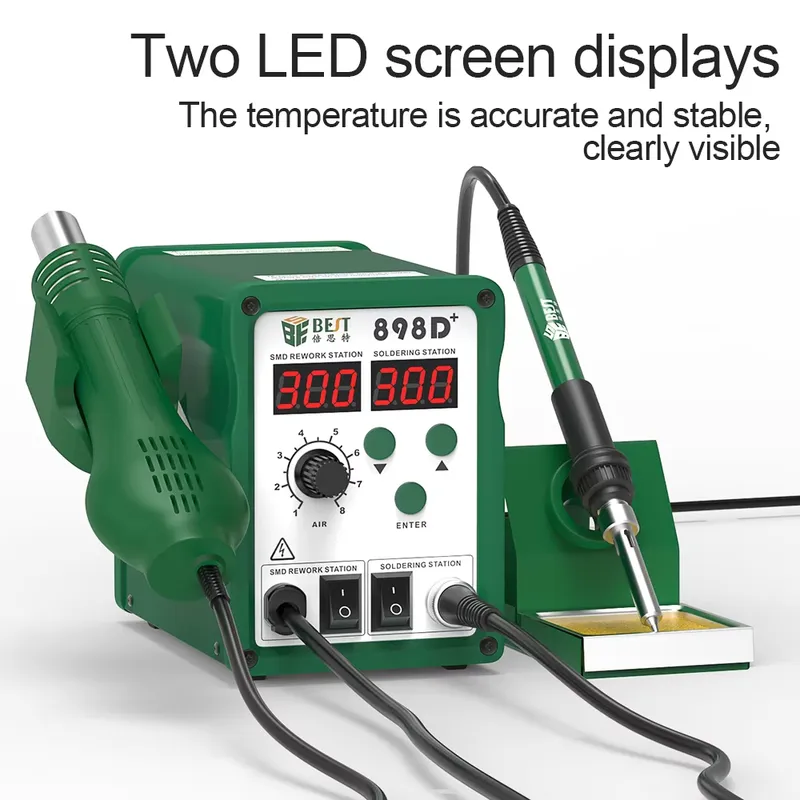 BST-898d+ Digitaal Soldeerstat - Smd Rework Station Hot Air Soldering 2 In 1 recensie en prijs